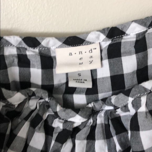 Gingham Ruffle Top S - Picture 2 of 3